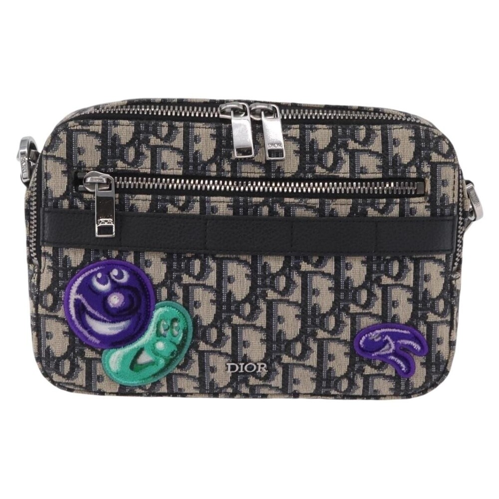 Christian Dior Kenny Scharf Safari Messenger Oblique Canvas with Applique